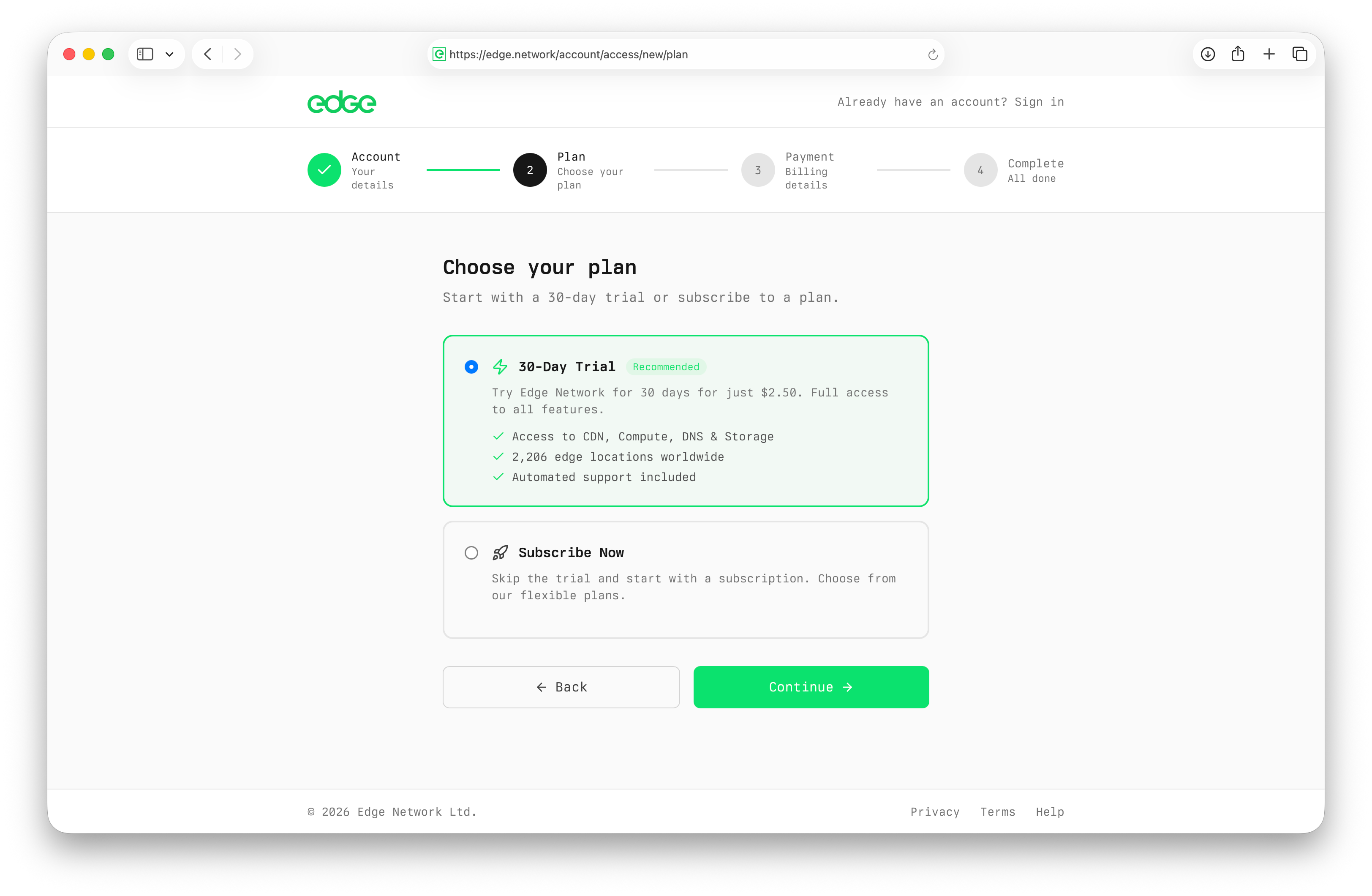 Profile completion form